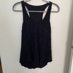 Textured black tank top, almost brand new!
